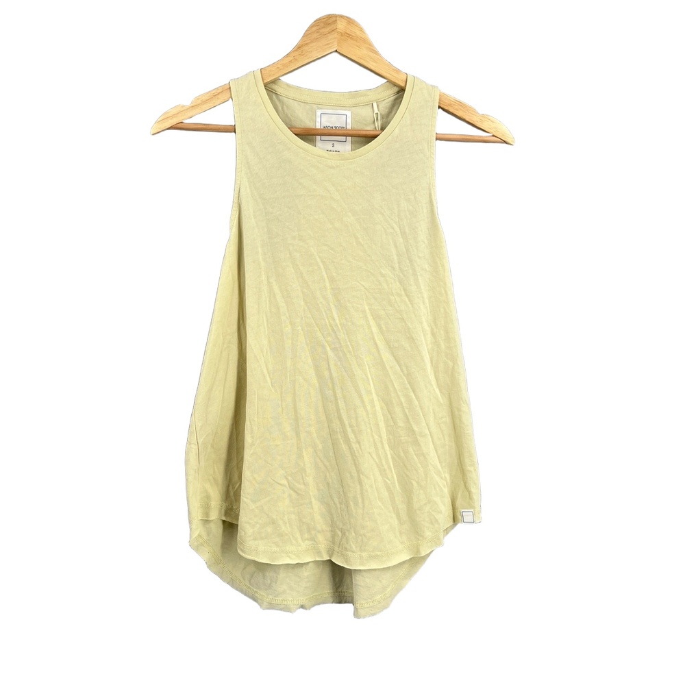 Jason Scott Tank Top Yellow Racerback Lightweight Knit Minimalist‎ Small New